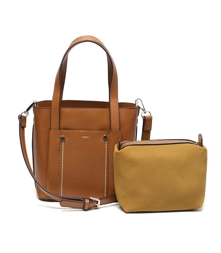 Stitch Point Bucket Bag with Pouch - HOLIHOLIC