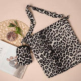 String Leopard Bag with Mini Pouch - HOLIHOLIC