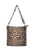 String Leopard Bag with Mini Pouch