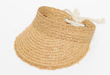 String Raffia Straw Sun Visor Hat - HOLIHOLIC