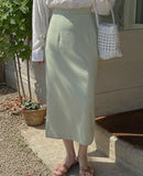 Summer Tencel Midi Skirt