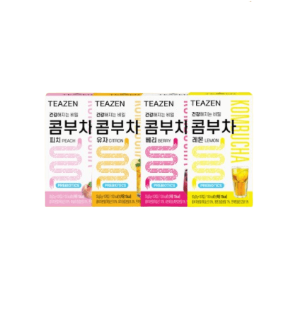 [TEAZEN] Kombucha Lemon, Peach, Yuja, Berry Set - HOLIHOLIC
