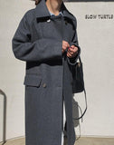 Tenet Double Wool Long Coat - HOLIHOLIC