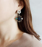 Pearl Flower Drop Earrings - HOLIHOLIC