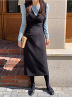 V Neck Sleeveless Slim Fit Dress-Holiholic