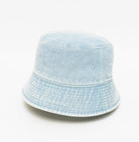 Vintage Washed Denim Bucket Hat - HOLIHOLIC