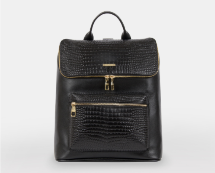 Croc Pocket Leather Backpack - HOLIHOLIC