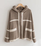 Zip Up Hoodie Knit Cardigan - HOLIHOLIC