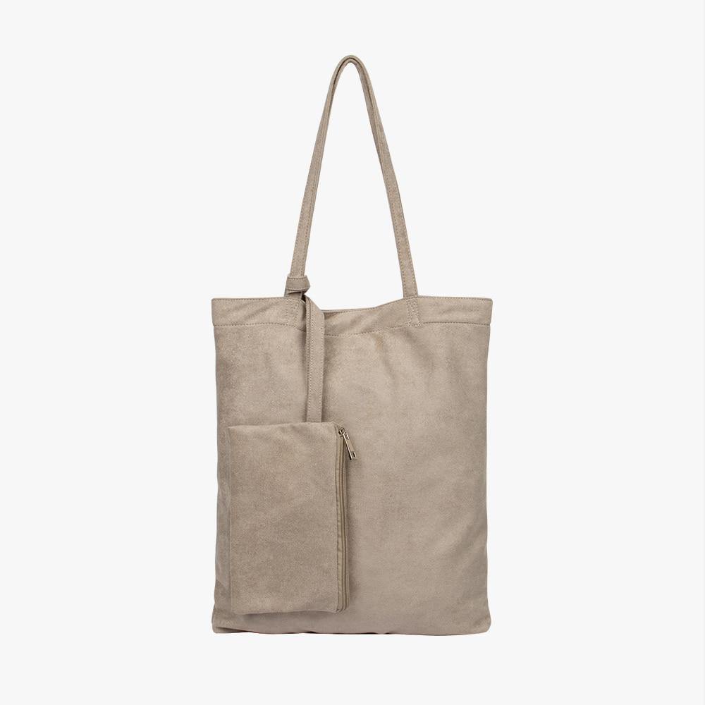 Suede Square Bag with Pouch - HOLIHOLIC