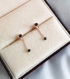 [92.5 Silver] Stone Back Drop Earring - HOLIHOLIC